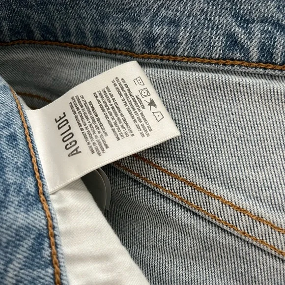 AGOLDE Riley High Rise Straight Crop Ankle Button Fly Size 30 - Picture 7 of 12